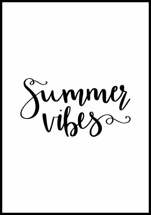 Plakat summer vibes - letnie wibracje