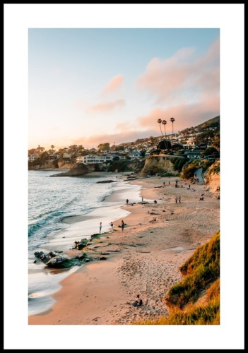 Plakat Laguna Beach z białym marginesem