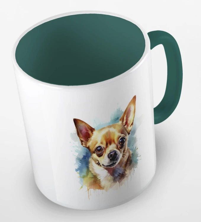 kolorowy kubek chihuahua - ciemnozielony.jpg