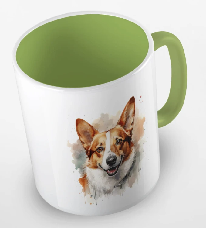 kolorowy kubek corgi - jasnozielony.jpg