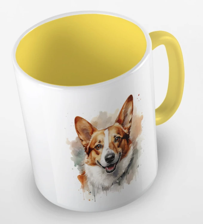 kolorowy kubek corgi - żółty.jpg