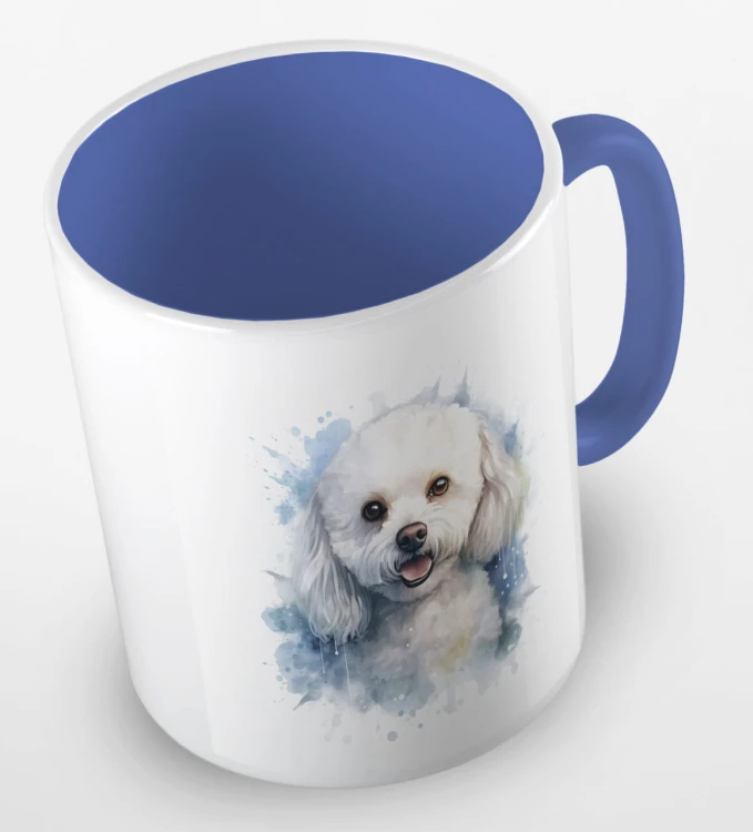 kolorowy kubek z rasą cavapoo - niebieski.jpg