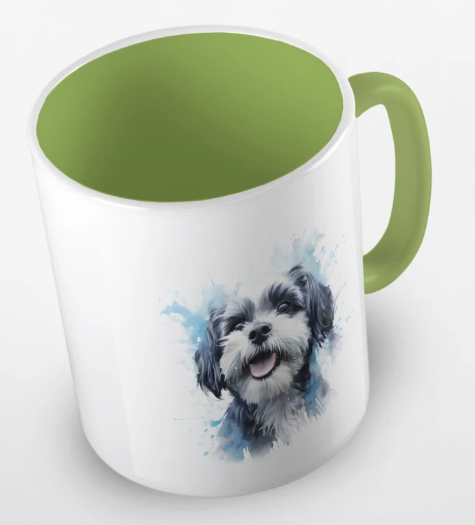 kolorowy kubek shih tzu - jasnozielony.jpg