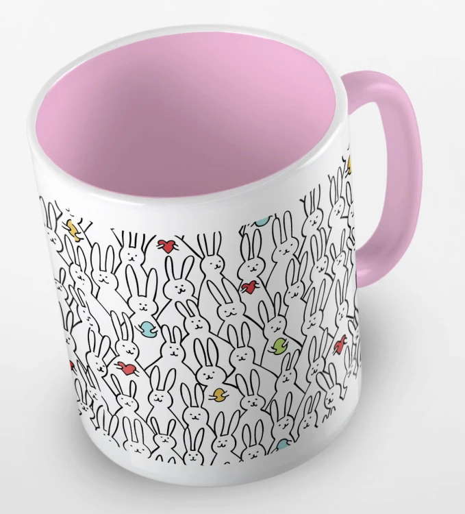 kolorowy kubek cute bunnies - różówy.jpg