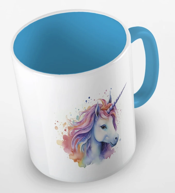 kolorowy kubek elegance unicorn - błękitny.jpg