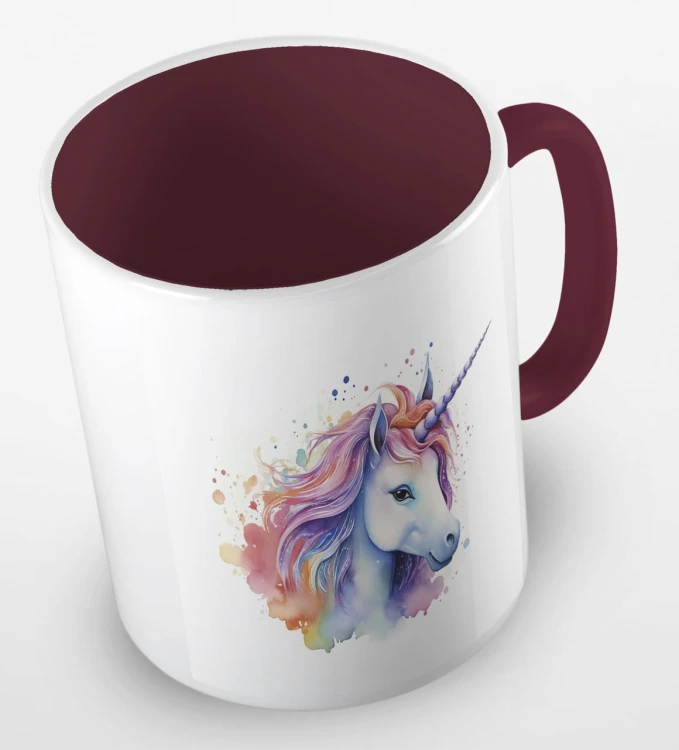 kolorowy kubek elegance unicorn - bordowy.jpg