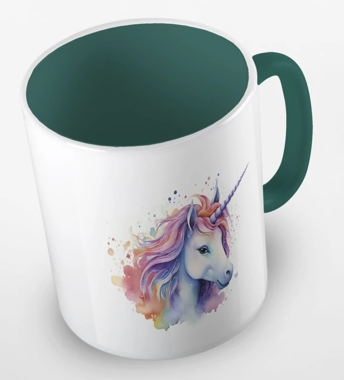 kolorowy kubek elegance unicorn - ciemnozielony.jpg