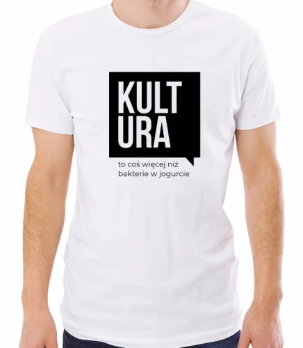 Biała męska koszulka kultura to coś więcej