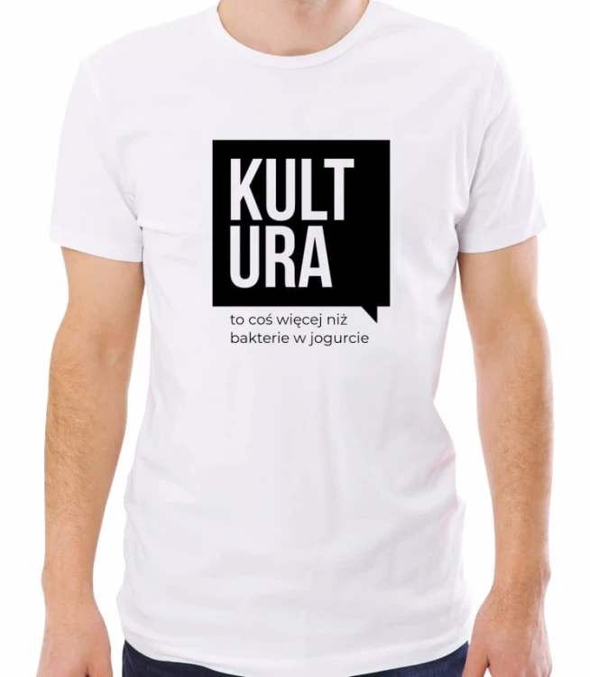 Biała męska koszulka kultura to coś więcej