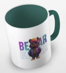 Kubek teddy bear in holographic jacket