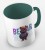 kolorowy kubek teddy bear in holographic jacket - ciemnozielony.jpg
