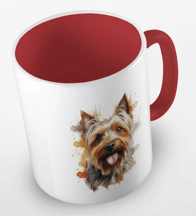 kolorowy kubek yorkshire terrier - czerwony.jpg