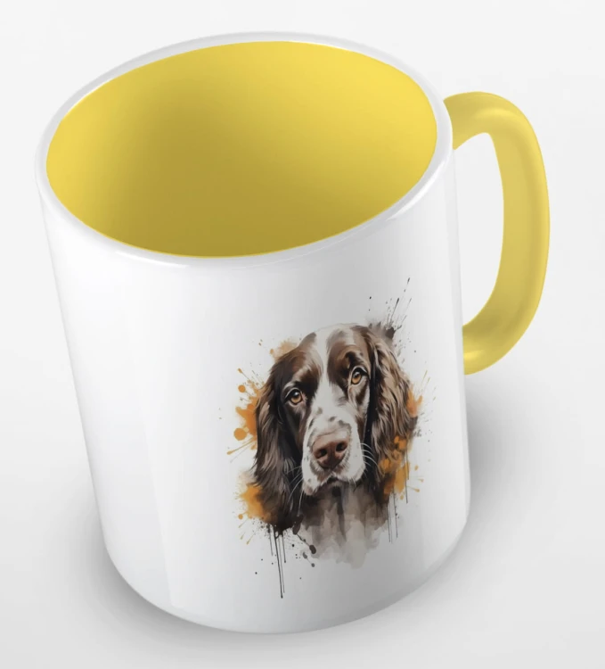 kolorowy kubek springer spaniel - żółty.jpg