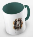 kolorowy kubek springer spaniel - ciemnozielony.jpg