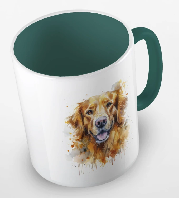 kolorowy kubek golden retriever - ciemnozielony.jpg