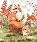 Próbka tapety forest family