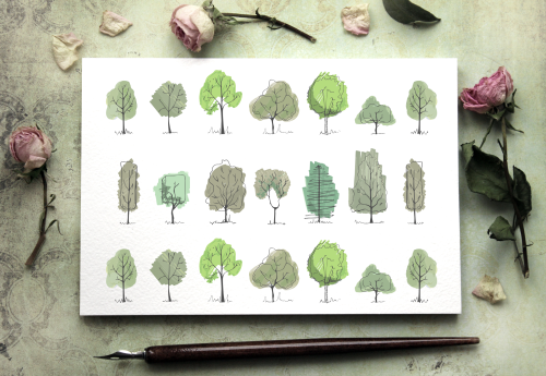 Tatuaże tymczasowe drawing trees