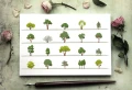 Tatuaże tymczasowe collection of trees
