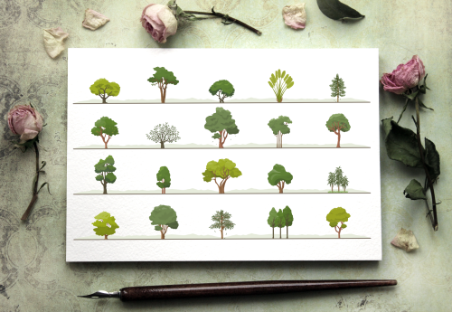 Tatuaże tymczasowe collection of trees
