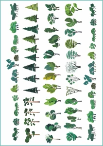Tatuaże tymczasowe green plants