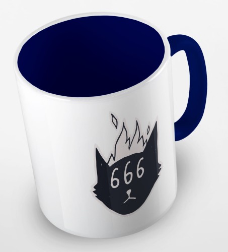 kolorowy kubek satanic cat 666 - granatowy.jpg