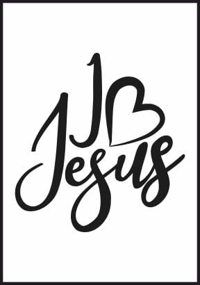 Plakat religijny I love Jesus.