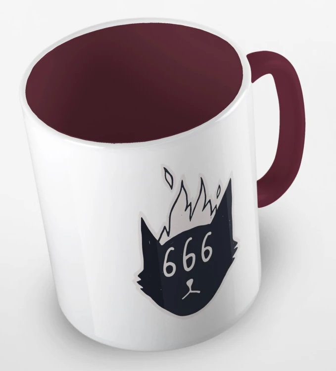 kolorowy kubek satanic cat 666 - bordowy.jpg