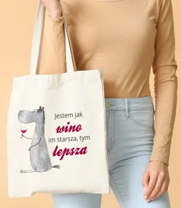 Torba bawełniana jestem jak wino