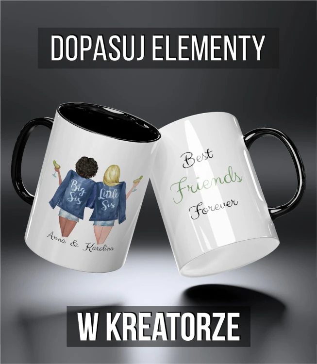 kolorowy kubek przyjaciele - big and little sis - czarny.jpg