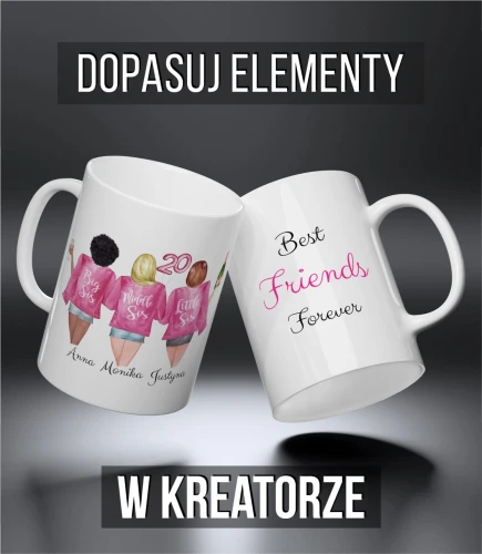 kolorowy kubek przyjaciele - three sisters - biały.jpg