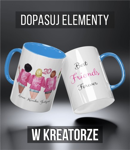 kolorowy kubek przyjaciele - three sisters - błękitny.jpg