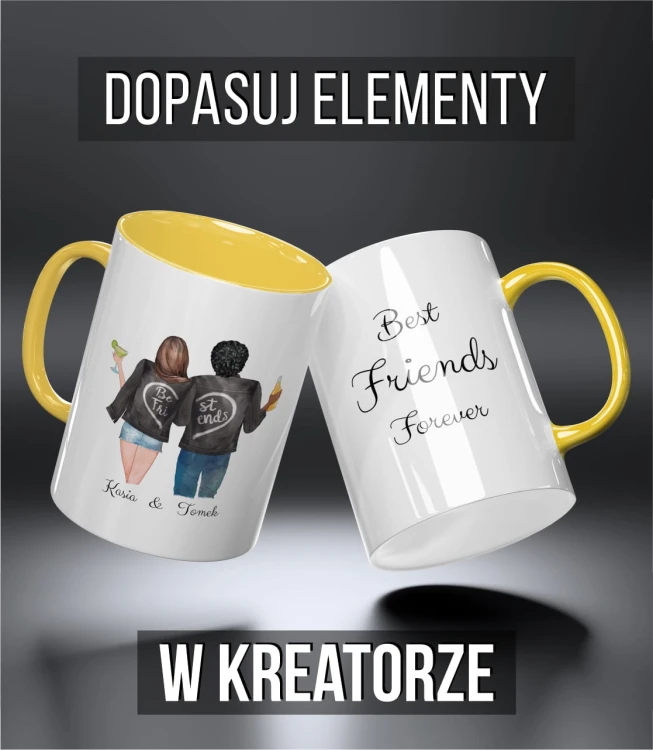 kolorowy kubek przyjaciele - on i ona - żółty.jpg
