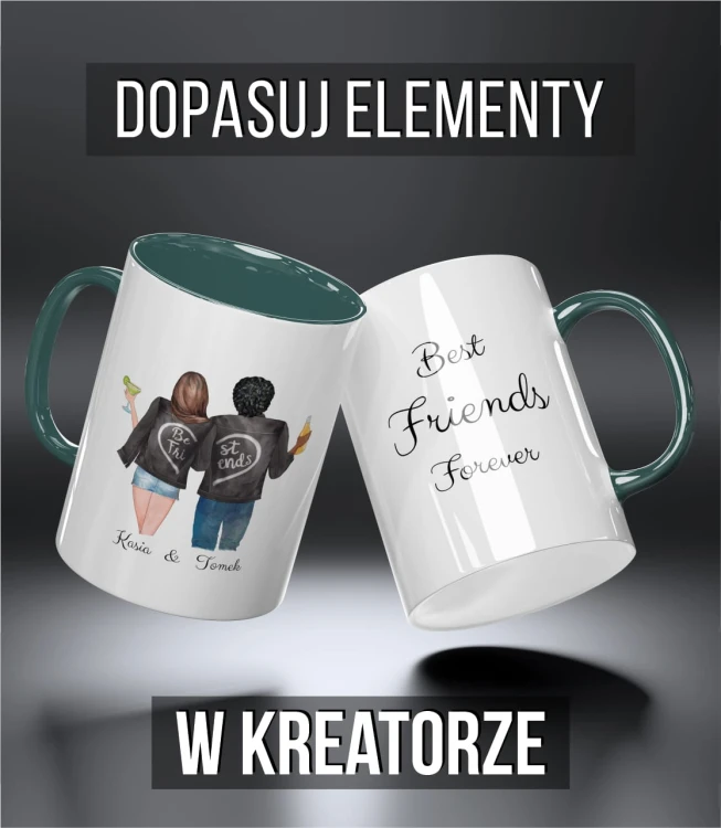 kolorowy kubek przyjaciele - on i ona - ciemnozielony.jpg