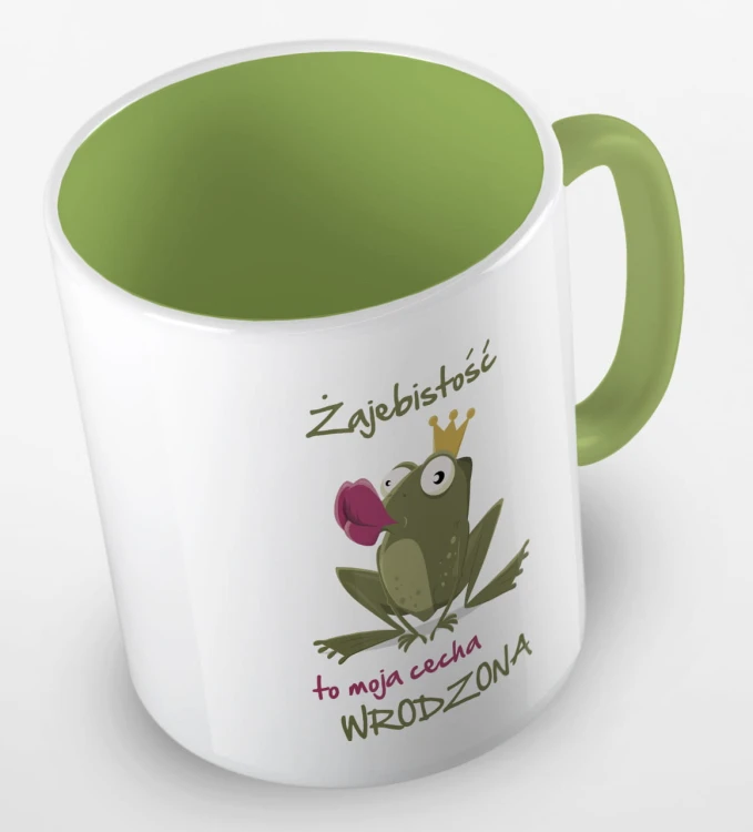 kolorowy kubek żajebistość to moja cecha wrodzona - ona - jasnozielony.jpg