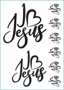 Tatuaże tymczasowe I love Jesus 