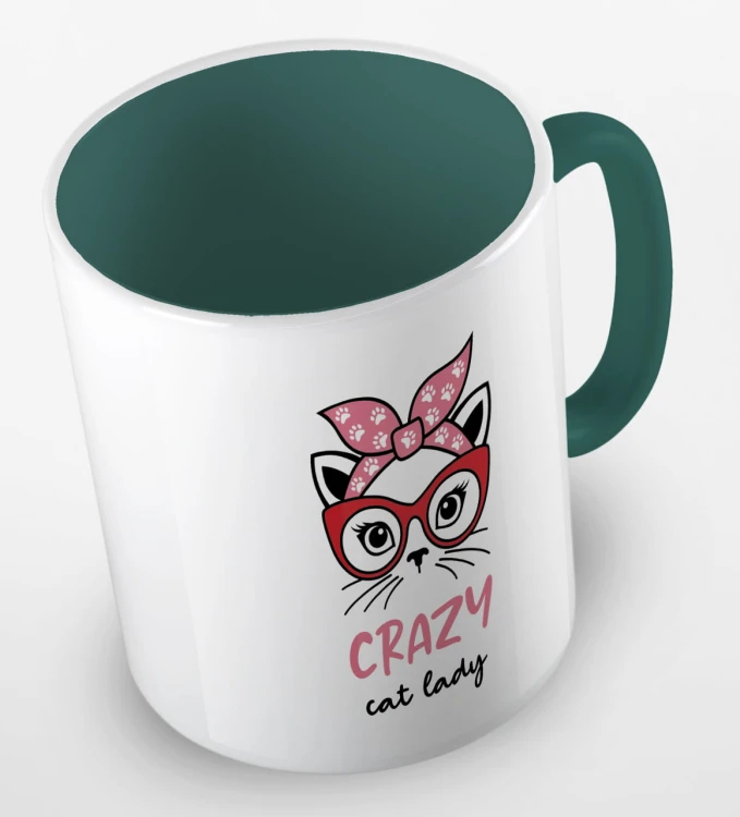 kolorowy kubek crazy cat lady - ciemnozielony.jpg