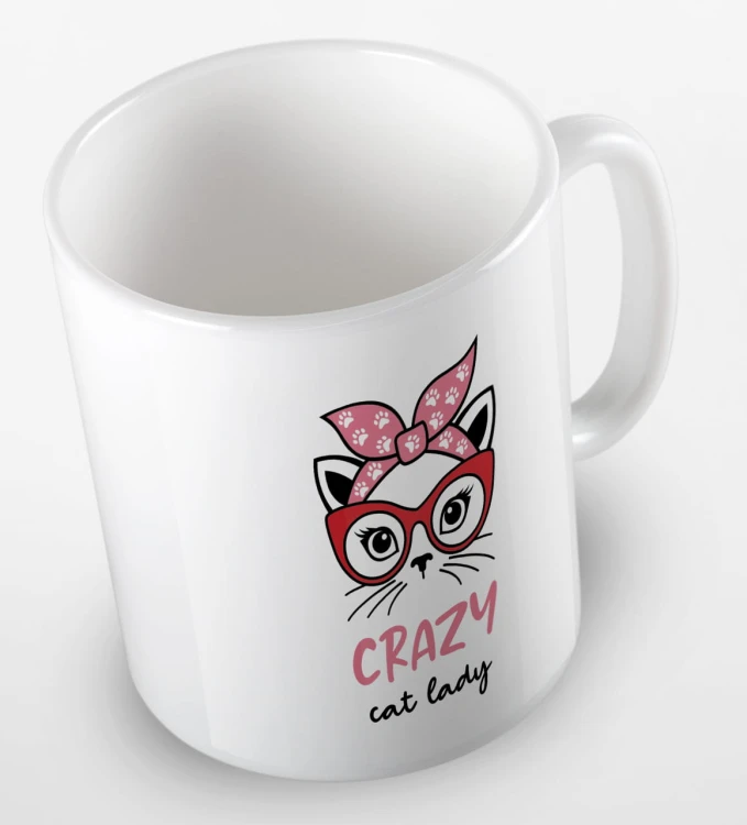 kolorowy kubek crazy cat lady - biały.jpg