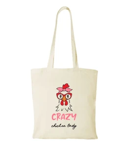 Torba bawełniana crazy chicken lady