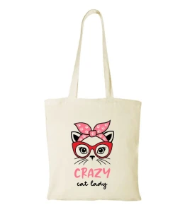 Torba bawełniana crazy cat lady