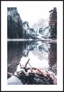 Plakat jezioro w górach