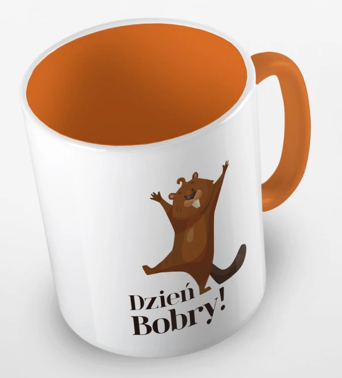 kolorowy kubek dzień bobry - pomarańczowy.jpg