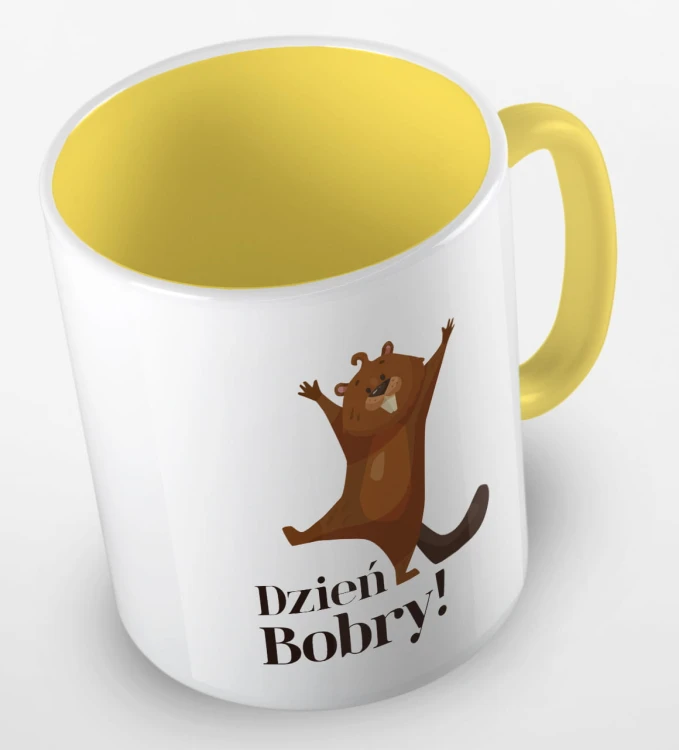 kolorowy kubek dzień bobry - żółty.jpg