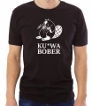 Czarna męska koszulka ku*wa bober