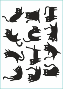 Tatuaże tymczasowe black cats