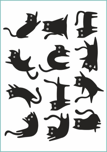 Tatuaże tymczasowe black cats  z czarnymi kotami