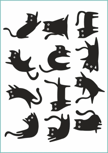 Tatuaże tymczasowe black cats  z czarnymi kotami