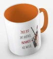 kolorowy kubek z hasłem życie jest zbyt krótkie, paznokcie nie muszą - pomarańczowy.jpg