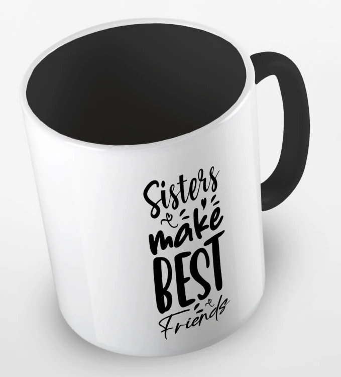kolorowy kubek sisters make best friends - czarny.jpg