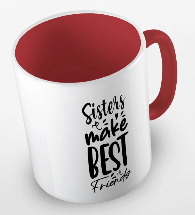 kolorowy kubek sisters make best friends - czerwony.jpg