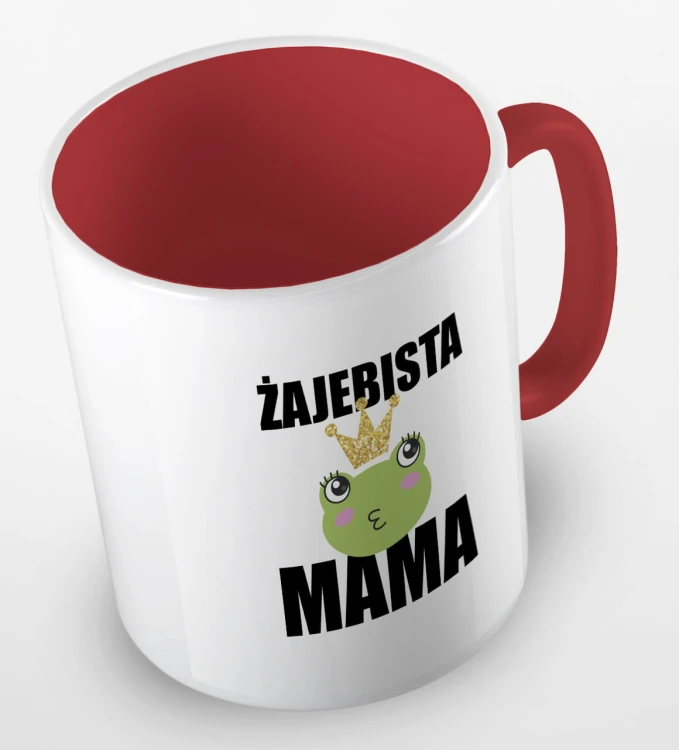 kolorowy kubek żajebista mama - kolor czerwony.jpg